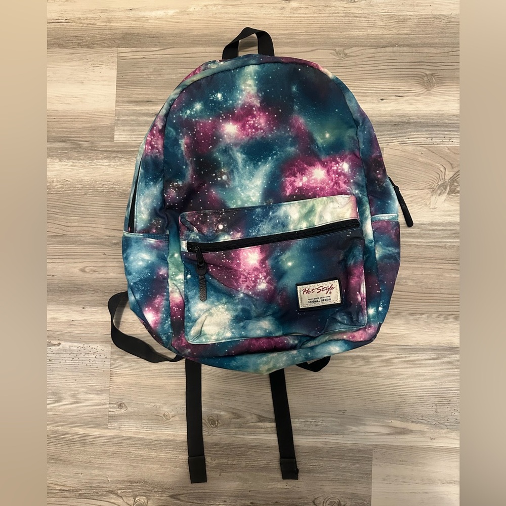 Hot Style Galaxy Backpack Blue Pink Cosmic Space Print School Travel Bag